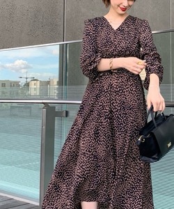 「Loungedress」 長袖ワンピース FREE ブラック レディース