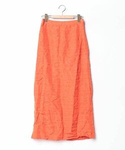 「Kastane」 刺繍タイトスカート FREE オレンジ レディース