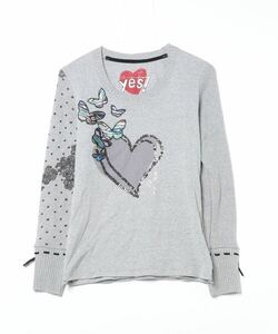 「Desigual」 長袖ニット S グレー レディース