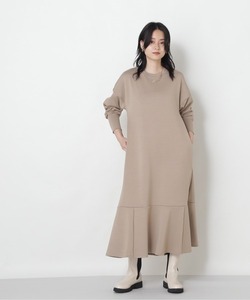 「NATURAL BEAUTY BASIC」 長袖ワンピース MEDIUM ベージュ レディース