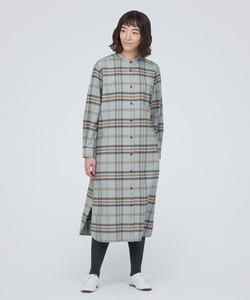 「無印良品」 長袖ワンピース XX-LARGE グレー レディース