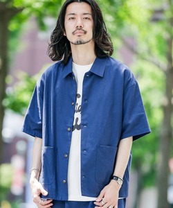 「URBAN RESEARCH Sonny Label」 半袖シャツ MEDIUM ネイビー メンズ