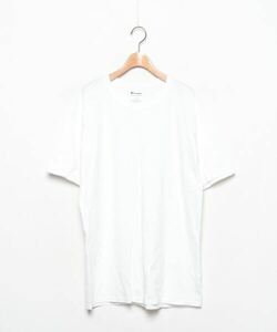 「Champion」 ワンポイント半袖Tシャツ L ホワイト メンズ