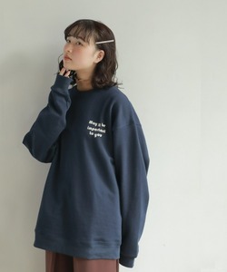 「onetome」 スウェットカットソー X-LARGE ネイビー レディース