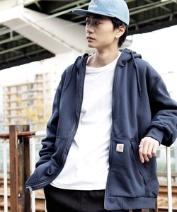 「Carhartt」 ジップアップパーカー MEDIUM ネイビー メンズ