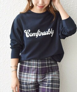 「SHIPS any」 「THE KNiTS」スウェットカットソー ONE SIZE ネイビー レディース