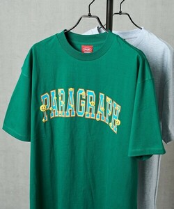 「Paragraph」 半袖Tシャツ フリ- グリーン メンズ