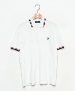 「FRED PERRY」 半袖ポロシャツ 36 ホワイト メンズ