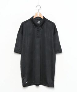 「New Balance」 ワンポイント半袖ポロシャツ 2XL ブラック メンズ_画像1