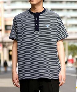 「LACOSTE」 半袖Tシャツ SMALL ダークブルー メンズ