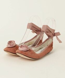 「Repetto」 花柄フラットパンプス 37 ピンク レディース