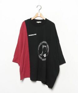 「Jieda」 7分袖Tシャツ ONESIZE ブラック メンズ