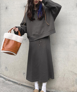 「DAY CLOSET」 セットアップ ONE SIZE チャコールグレー レディース_画像1