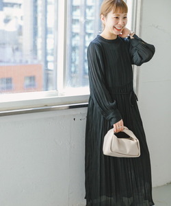 「ITEMS URBANRESEARCH」 長袖ワンピース FREE ブラック レディース