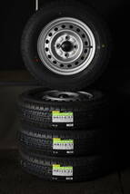 ★新品 2024年製 145/80R12 80/78N LT(145R12 6PR) 4本SET ダイハツ純正ホイール 軽トラ ハイゼットピクシスエブリィキャリー等_画像1