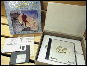 送料無料 G② PC12 現状渡し 激レア FM TOWNS シエラ King's Quest キングズ・クエスト V 5 CD-ROM ユーザーディスク フロッピーディスク