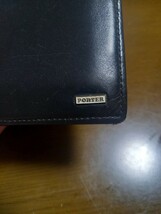 【訳あり】PORTER　ポーター　シーン　サイフ　財布　二つ折り　小銭入れ　札入れ　ウォレット 黒 ブラック系　吉田かばん　日本製_画像2