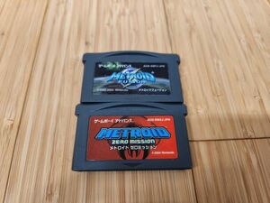 GBA【同梱可 】メトロイドフュージョン　ゼロミッション　2本セット　起動OK　ゲームボーイアドバンス【商品詳細をお読み下さい】