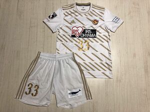 2019 ベガルタ仙台 選手支給 実使用 AWAY 2nd ユニフォーム 上下セット 33番 非売品 /常田克人