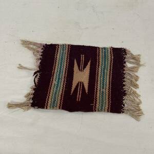 ビンテージ インディアン　ラグ　民族　　最小サイズ　インテリア　雑貨　アンティーク　240409