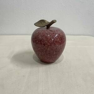 ビンテージ　リンゴ　フルーツ　ストーン　石　オブジェ　置物　インテリア　雑貨　アンティーク　240410