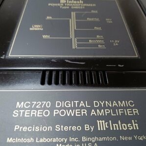  Mcintosh マッキントッシュ MC7270 パワーアンプ 現状品の画像9