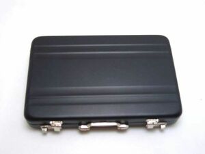  Mini suitcase card-case black aluminium metal DM flight shipping 