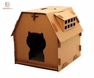 キャットハウス キャットピアキャットハウス　カードボードキャットハウス　猫ダンボールハウス 紙製段ボール箱 猫用爪とぎ 猫用 猫ハウス