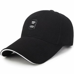 キャップ メンズ 帽子UVカット99％・UPF50+紫外線対策日焼け防止 小顔効果 カジュアル おしゃれ 野球帽 調整可能 男女兼用-黒
