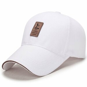 キャップ メンズ 帽子UVカット99％・UPF50+紫外線対策日焼け防止 小顔効果 カジュアル おしゃれ 野球帽 調整可能 男女兼用-ホワイト