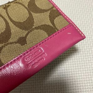 匿名配送 COACH コーチ ピンク 小銭入れ パスケース 定期入れ キーケース 財布 の画像3