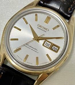 1円〜 N SEIKO セイコー セイコーマチック 6218-3970 シルバー文字盤 メンズ 自動巻き デイデイト アンティーク 35石 稼動品 腕時計 A0311