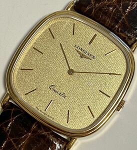 1 иен ~ N LONGINES Longines Gold циферблат мужской женский кварц античный Vintage Junk наручные часы A2026