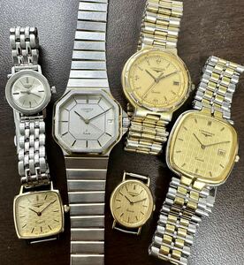 1円〜 Y 山 まとめ 6本セット LONGINES ロンジン メンズ レディース 手巻き クォーツ ヴィンテージ アンティーク ジャンク 時計 A4