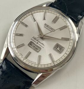 1円〜 N SEIKO セイコー セイコーマチック 6218-8871 王冠イルカ メンズ 自動巻き デイデイト アンティーク 35石 稼動品 腕時計 A0276