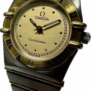 1円〜 Y OMEGA オメガ コンステレーション 金製YGベゼル ハーフバー レディース クォーツ アンティーク 時計 62252267の画像2