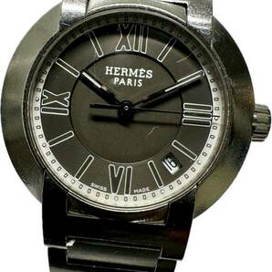 1円〜 Y HERMES エルメス ノマード N01.210 レディース オートクォーツ デイト ローマンダイヤル アンティーク ジャンク 時計 72235183の画像1