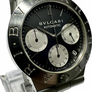 1円〜 Y BVLGARI ブルガリ ディアゴノ スポーツ クロノグラフ CH35S メンズ 自動巻き デイト アンティーク 付属品 コマ 時計 62246534の画像3