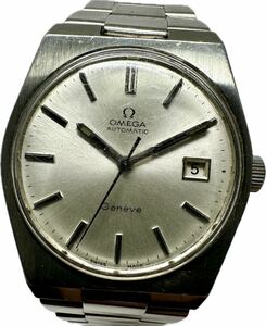 1円〜 Y OMEGA オメガ ジュネーブ シルバーダイヤル メンズ 自動巻き デイト アンティーク ジャンク 時計 62260757