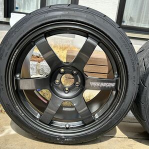 RAYS VOLK RACING TE37 SAGA S-plus PCD100 9.5j +43 235/40R18 バリ山 86 BRZなど 引取り歓迎の画像5