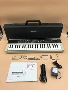 A10259○CASIO カシオ Casiotone カシオトーン 電子ピアノ MT-70 キーボード アダプター AD-1J ハードケース/説明書付 240402