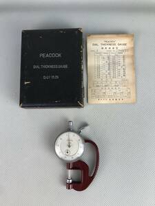 A10327○PEACOCK ピーコック DIAL THICKNESS GAUGE デジタル ゲージ 0.01mm タイプG 箱入り 【未確認】240406