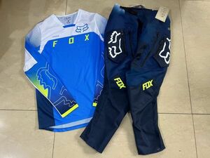 バイクウエア　上下ジャージセット　メッシュ　夏用　フォックス　アウトレット品　低価処分　BLUE　新品未使用