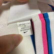 NIKE GOLF ナイキゴルフ ゴルフウェア 半袖 Mサイズ ボーダー ロゴ刺繍 ピンク メンズ_画像8