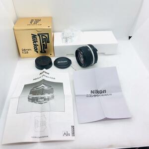【C4707】NIKON ニコン Ai-s Nikkor 24mm F2.8 前後キャップ 元箱(シリアル一致) 中箱(発泡スチロール) 説明書 値札 付き