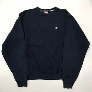 Champion チャンピオン スウェット ネイビー　刺繍　古着 裏起毛　XL相当