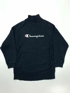 Champion チャンピオン スウェット モックネック　リバースウィーブ　ネイビー　プリント　フロッキー　Avan Lily コラボ