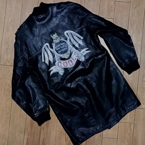 80s most the first period cools chopper leather Pharaoh jacket car coat 50s rockabilly Sato preeminence light cool s that time thing Harley Rider's 40s