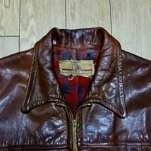 40s 50s ヴィンテージ 馬革 ライダース ホースハイド レザージャケット ロカビリー バイカー ハーレー buco 30s _画像4