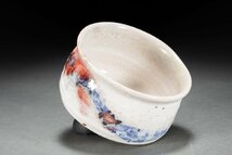 【善古堂】某有名収集家買取品 時代物 一の瀬焼 丸田窯 色絵抹茶碗 共箱 茶煎道具 骨董品 古美術　0410-31H01　_画像5